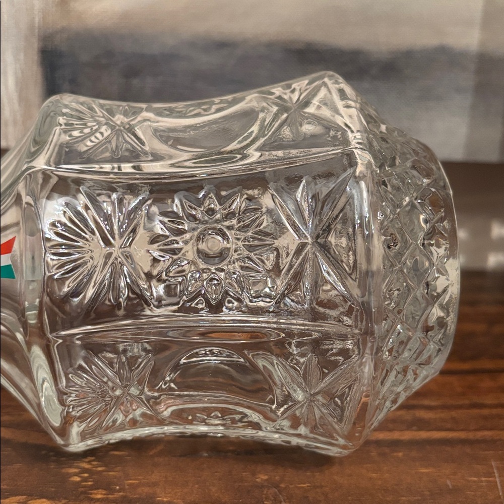 Vintage  Les Verres Italian Mid-Century Pressed Glass Decanter - Picture 4 of 8